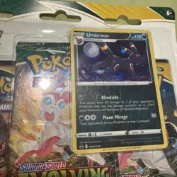 Pokemon TCG Sword & Shield Evolving Skies 3 Pack Blister with Umbreon Promo Card - Image 2