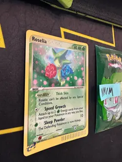 Pokemon Card Roselia EX Dragon Holo Rare 9/97 128 💎 NM💎 - Image 3