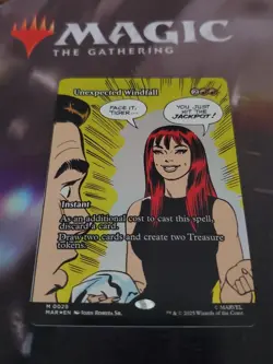 Mtg. Unexpected Windfall. Foil Borderless. Marvel Universe Eternal-Legal. Nm - Image 1