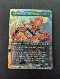 SPIDER-HAM, PETER PORKER FOIL #201 MTG Marvel's Spider-Man Collectors - Image 1