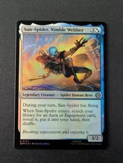SUN-SPIDER, NIMBLE WEBBER FOIL #154 MTG Marvel's Spider-Man - Image 1