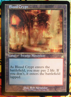MTG Blood Crypt - NM condition, Regular, Ravnica Remastered series, retro frame - Image 1