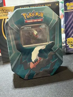 Darkrai 2024 Pokemon TCG Tin Brand New Sealed w/ 3 foil cards, 3 booster packs - Image 1