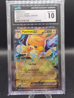 Pokemon Pawmot ex Holo #073/197 Obsidian Flames 2023 - CGC 10 Gem Mint - Image 1