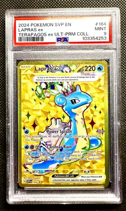 2024 POKEMON SVP EN LAPRAS Ex TERAPAGOS Ex ULT-PRM COLL. PSA 9 MINT - Image 1