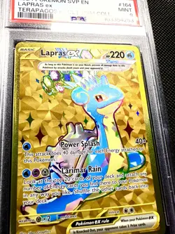 2024 POKEMON SVP EN LAPRAS Ex TERAPAGOS Ex ULT-PRM COLL. PSA 9 MINT - Image 4