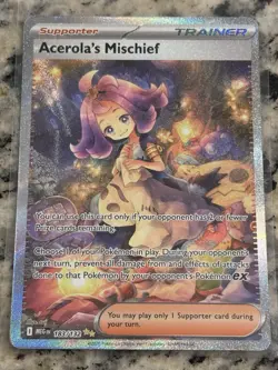 Pokemon TCG ACEROLA'S MISCHIEF 183/132 Mega Evolution SPECIAL ILLUSTRATION RARE - Image 1