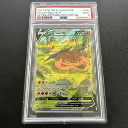 POKEMON SWSH260 ULTRA PREMIUM COLLECTION FA CHARIZARD V BLACK STAR PROMO PSA 9 - Image 1