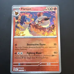 Pokemon TCG Prismatic Evolutions Flareon 013/131 Master ball Reverse Holo NM - Image 1