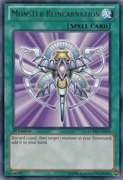 Monster Reincarnation - LCYW-EN142 - Rare - 1st Edition NM Yugioh Legendary Coll - Image 1