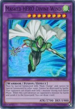 Masked HERO Divine Wind - SDHS-EN043 - Super Rare - Unlimited Edition NM Yugioh - Image 1