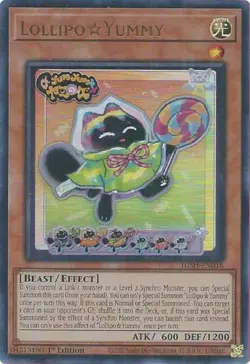 LollipoYummy - JUSH-EN018 - Ultra Rare - 1st Edition NM Yugioh Justice Hunters - - Image 1