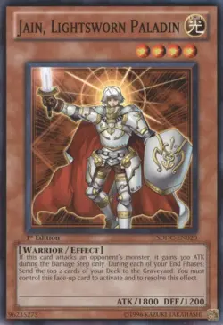 Jain, Lightsworn Paladin - SDDC-EN020 - Common - 1st Edition NM Yugioh Starter D - Image 1