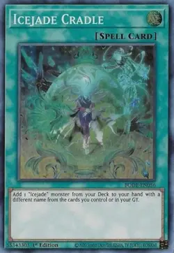 Icejade Cradle - BODE-EN056 - Super Rare - 1st Edition NM Yugioh Burst of Destin - Image 1