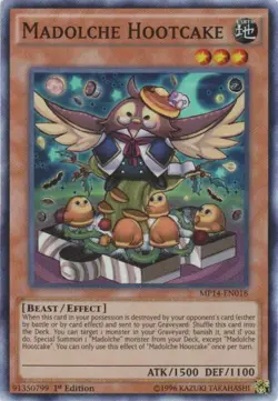 Madolche Hootcake - MP14-EN018 - Super Rare - 1st Edition NM Yugioh 2014 Mega-Ti - Image 1