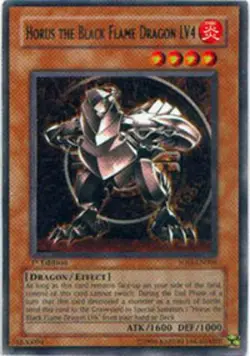 Horus The Black Flame Dragon LV4 - SOD-EN006 - Rare - 1st Edition PL/MP Yugioh S - Image 1