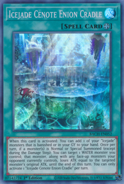 Icejade Cenote Enion Cradle - BACH-EN052 - Super Rare - 1st Edition NM Yugioh Ba - Image 1