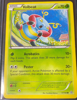 Volbeat 17/160 - Common Pokemon Card - Primal Clash Set (2015) - Image 1