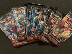 Pokemon TCG Burning Shadows Art 34 EMPTY Booster Pack Art Set NO Cards - Image 1
