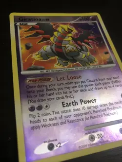 Giratina Lv. 55 Rare Reverse Holo Platinum Base Set 9/127 Pokemon Card - Image 2