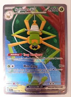 Spidops ex 243/198 Full Art Illustration Rare Pokemon Card SV Base Set M/ NM - Image 1