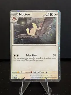 Pokemon - Noctowl 127/162 - Temporal Forces - Cosmos Foil Promo Card W/ Swirls - Image 1