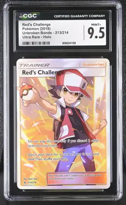 CGC 9.5 Red's Challenge Unbroken Bonds 213/214 Ultra Rare Holo Pokemon Card - Image 1