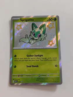 Sprigatito SVP076 Paldean Fates Holo Rare Promo Pokemon Card (NM) - Image 1