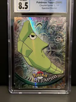 Pokemon Card Metapod 11 Topps Chrome Pokemon Tv Series Graded CGC 8.5 NM/Mint + - Image 2