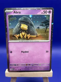 Abra 063/165 🔮 HD Galaxy Swirl 🌀 Scarlet & Violet 151 Pokemon Card NM - Image 2