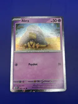 Abra 063/165 🔮 HD Galaxy Swirl 🌀 Scarlet & Violet 151 Pokemon Card NM - Image 4