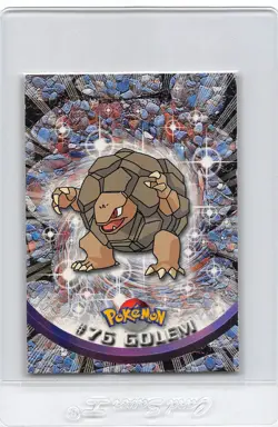 GOLEM #76 - BLUE Logo - NON-HOLO - SERIES 1 - TOPPS Pokemon Card - LP - Image 1