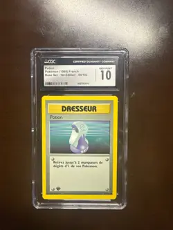 CGC 10 GEM MINT Potion Base Set *French* 1st Edition 94/102 Pokemon Card - Image 1