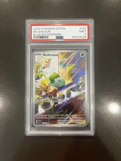 PSA 9 Pokemon Bulbasaur Holo Card 166/165 Scarlet & Violet 151 Illustration Rare - Image 1
