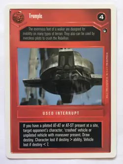 Star Wars CCG Decipher Hoth WB Revised Trample Rare Card NM/M SWCCG 1998 - Image 1