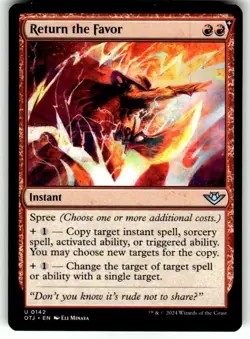 MTG Return the Favor Normal NM Outlaws of Thunder Junction OTJ Magic 142 - Image 1