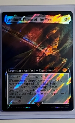 MTG Magic The Gathering Lord of the Rings Surge Foil Anduril Flame of the West - Image 1