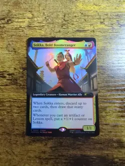 Sokka, Bold Boomeranger Foil, MTG MagicCon Atlanta Promo Avatar Last Airbender - Image 1