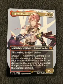 Magic The Gathering MTG - Lightning, Army of One (0400) (Borderless) - FIN - Image 1