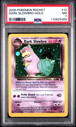 2000 POKEMON ROCKET #12 DARK SLOWBRO-HOLO PSA 7 - Image 1