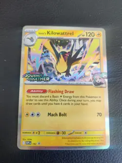 Pokemon TCG - Iono's Kilowattrel SVP182 Journey Together Pre Release Stamp Promo - Image 1