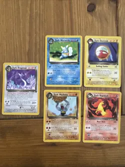 Pokemon TCG - Team Rocket Vintage Dark Pokemon Bundle - 5 Cards! - Image 1