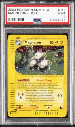 2003 POKEMON SKYRIDGE #H18 MAGNETON-HOLO PSA 9 - Image 1