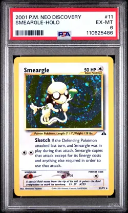 2001 POKEMON NEO DISCOVERY #11 SMEARGLE-HOLO PSA 6 - Image 1