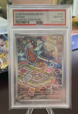 PSA 10 Rotom IR English 197/182 Dri Destined Rivals Pokemon TCG - Image 1