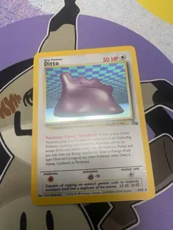 Pokemon TCG Holo Ditto Fossil 3/62 Rare LP - Image 2