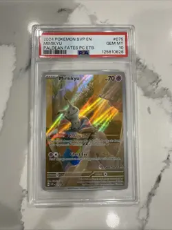 MIMIKYU #075 Pokemon Center Stamped SVP EN-SV BLACK STAR PROMO - PSA 10 - Image 1