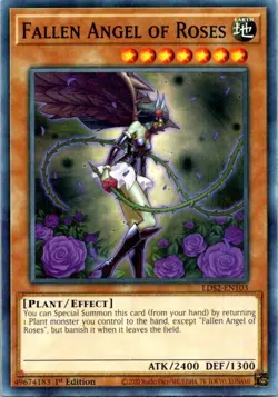 Fallen Angel Of Roses LDS2-EN103 Yu-Gi-Oh! Card 1st Edition NM - Image 1