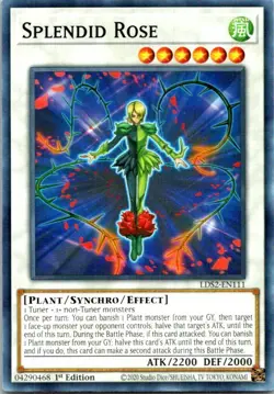 Splendid Rose LDS2-EN111 Yu-Gi-Oh! Card 1st Edition NM - Image 1