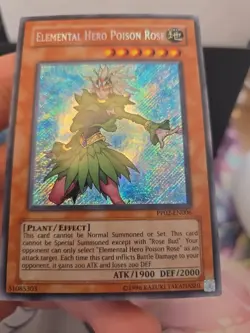 Yu-Gi-Oh Elemental Hero Poison Rose PP02-EN006 Secret Rare NM - Image 3